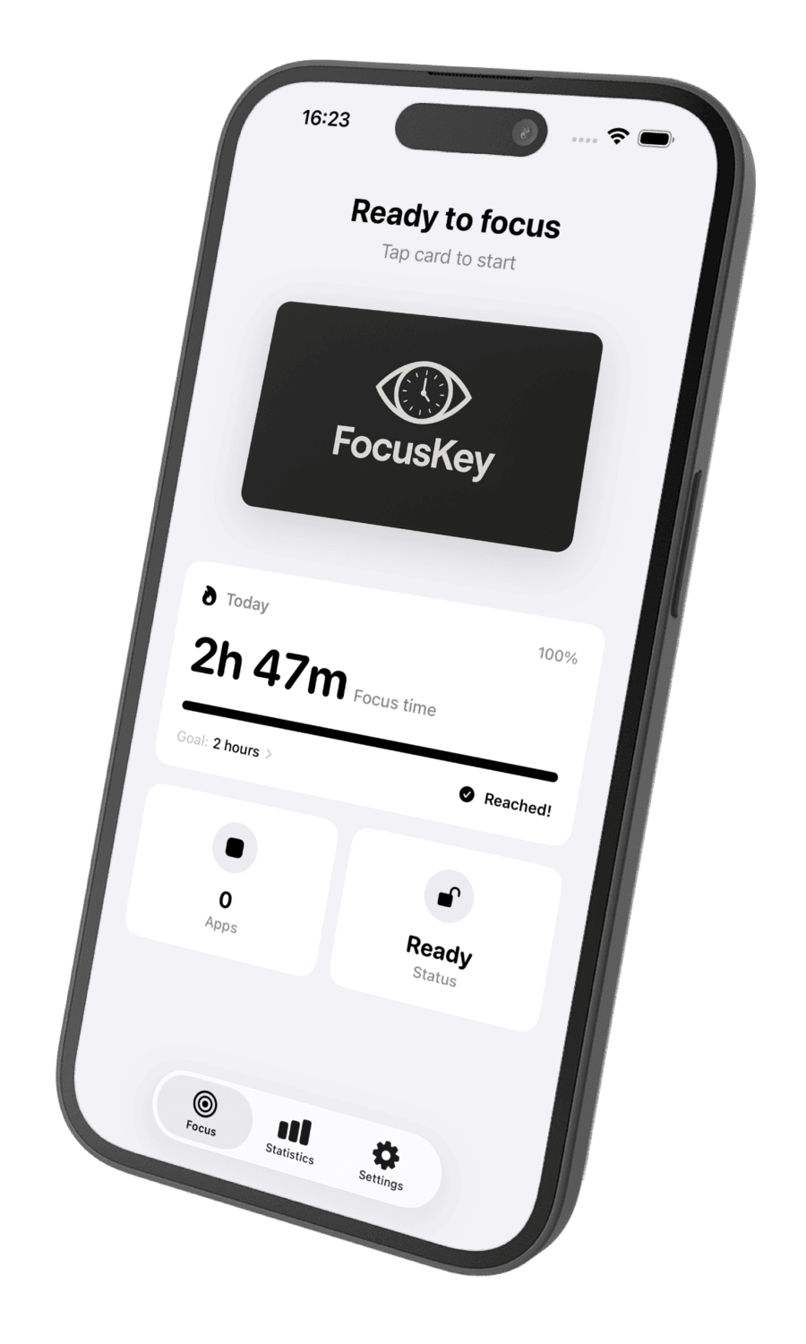 FocusKey App – Bildschirmzeit reduzieren