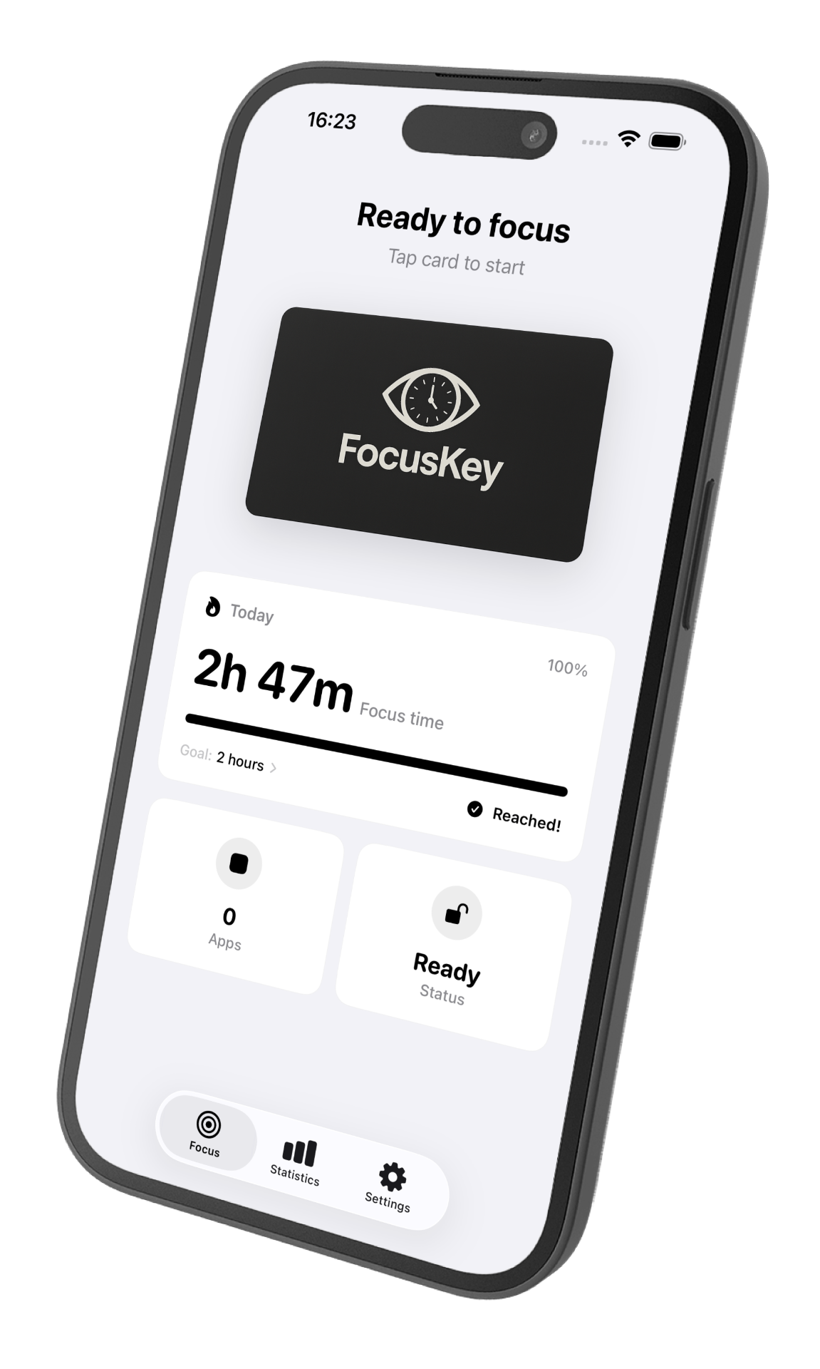 FocusKey App seitliche Ansicht