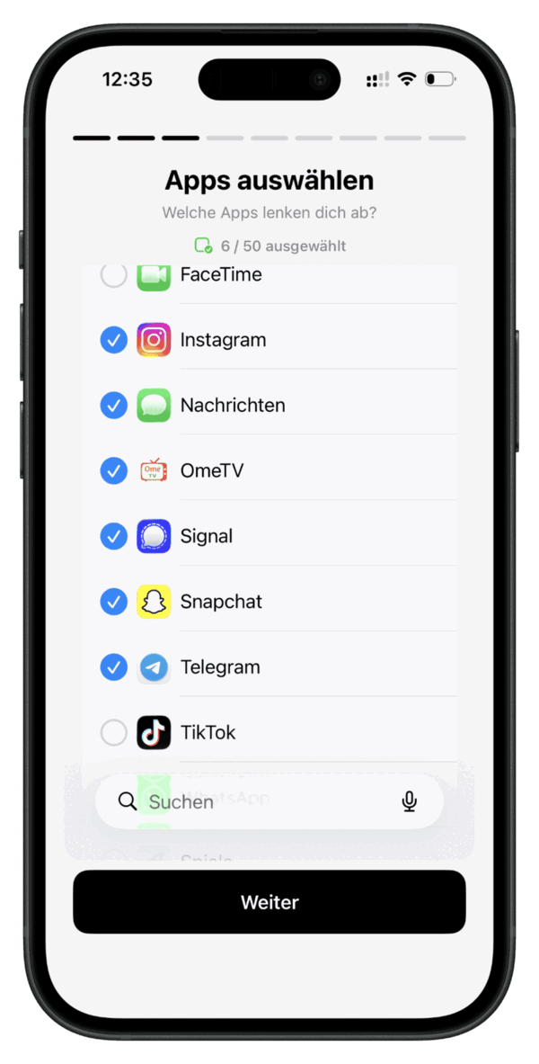 App einrichten